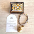 Coffret cadeau en Khatam persan avec pendentif en citrine brute naturelle - FIROUZ ART