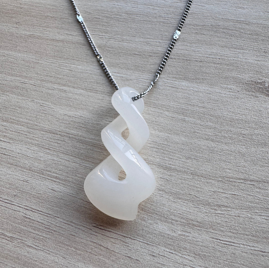 Coffret Jade Blanc Sculpté à la Main